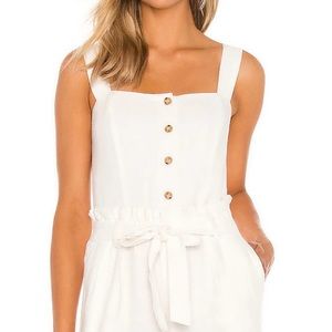BLACK Indio Linen Top in Ivory and Linen Paperbag Waist in Ivory Set